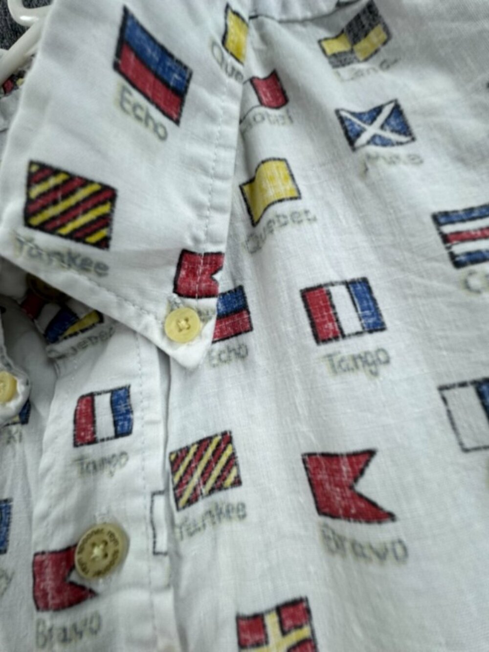 Reyn Spooner Nautical Flags Countries Pullover 2XL Button-Down Short Sleeve Men - Picture 4 of 16